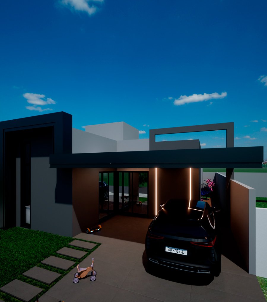 Vista do quintal e área de serviço externa